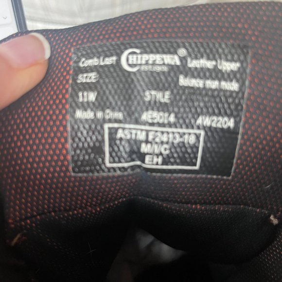 Chippewa 8" insulated waterproof work boots, steel toe - size 11W new - Picture 3 of 5